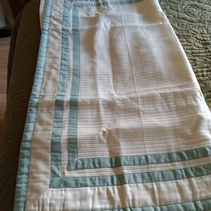 Luxurious Cream and Blue Quilt